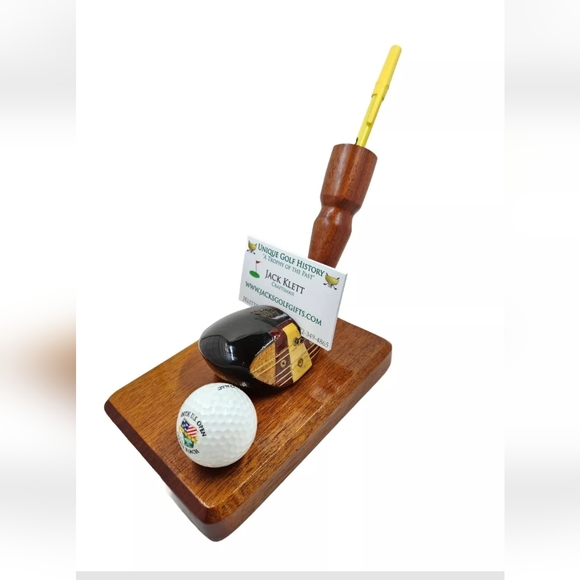 H&B Louisville Slugger GOLF CLUB Business Card Pen Holder Office 100th US Open - Picture 1 of 14